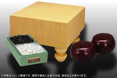 新カヤ6寸碁盤+実用セット【松】 新カヤ6寸碁盤+実用セット【松】